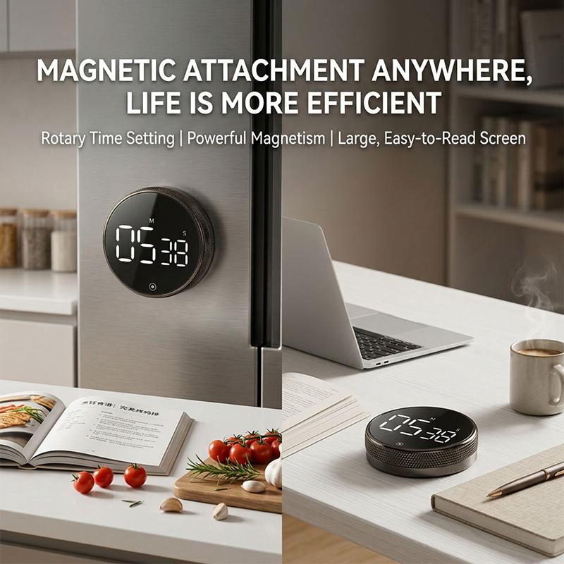 1 Peça Temporizador de Cozinha Magnético Temporizador Digital Temporizador Rotativo Manual Temporizador Mecânico de Cozinha Cronômetro de Banho