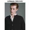 Men's Basic Solid Round Neck Knit Cardigan