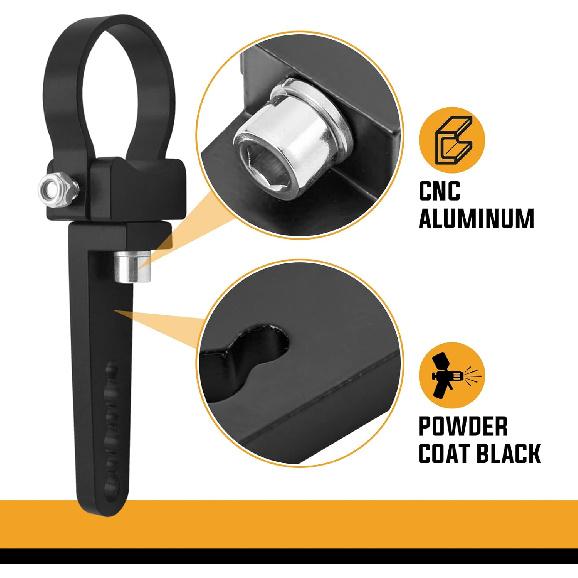 Wsays 1.75''  Side Roll Cage Bull Bar Clamps LED Light Mount Bracket Compatible With Ranger RZR Ace General Fit Arctic Cat YXZ Teryx ATV UTV