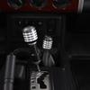 Gear Shift Knob Head Trim Cover Gear Shift Decoration Shifter Headcover Carbon Fiber Decoration Fit Toyota FJ Cruiser 2007-2021 (Silver)