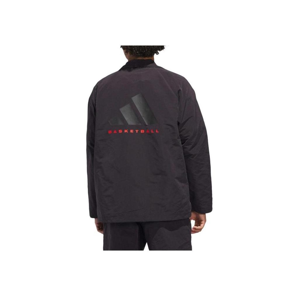 Adidas Basketball Series Fashion Soft Skin-Friendly Comfortable Daily Wear Versatile Casual Outerwear Jacket Unisex Black IW5641