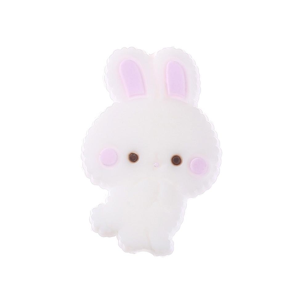 10Pcs Food Grade Silicone Beads 18x27mm Cartoon Animal Bunny Teether Beads For Jewelry Making DIY Baby Necklace Pacifier Chain