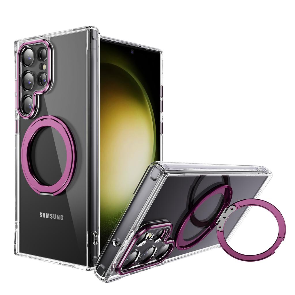 Halterung Handyhülle Magnetische Saugkraft Auto Kabelloses Laden 2-in-1 Handyhülle Hartschale TPU Anti-Sturz Transparente Handyhülle