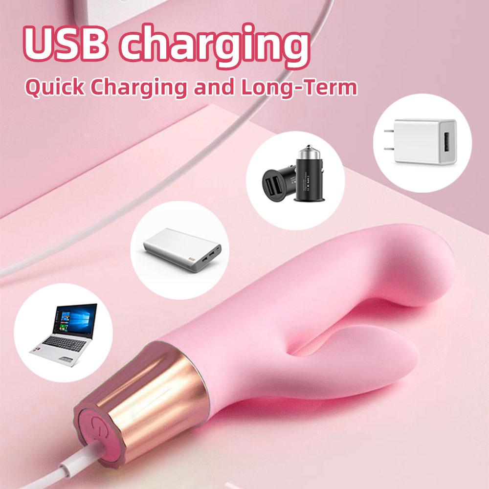 Rabbit Vibrator for Women Dual Stimulation G Spot Clitoris Massager Mini Bullet Vibrator Female Sex Toy