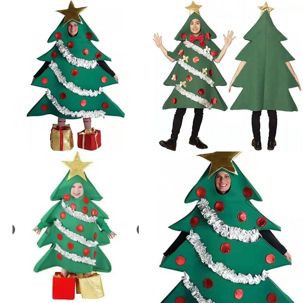 2023 Christmas Stylish Tree Cosplay Costume With Cozy Foot Covers For Holiday Events