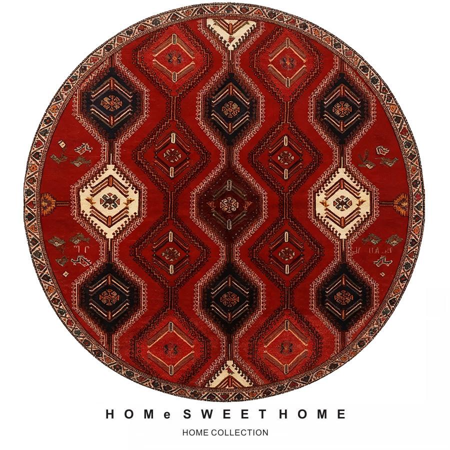 Persian Ethnic Style Round Living Room Carpet Water Absorption NonSlip Cold Blanket DirtResistant And Easy To Take Care Of Carpet Crystal Velvet