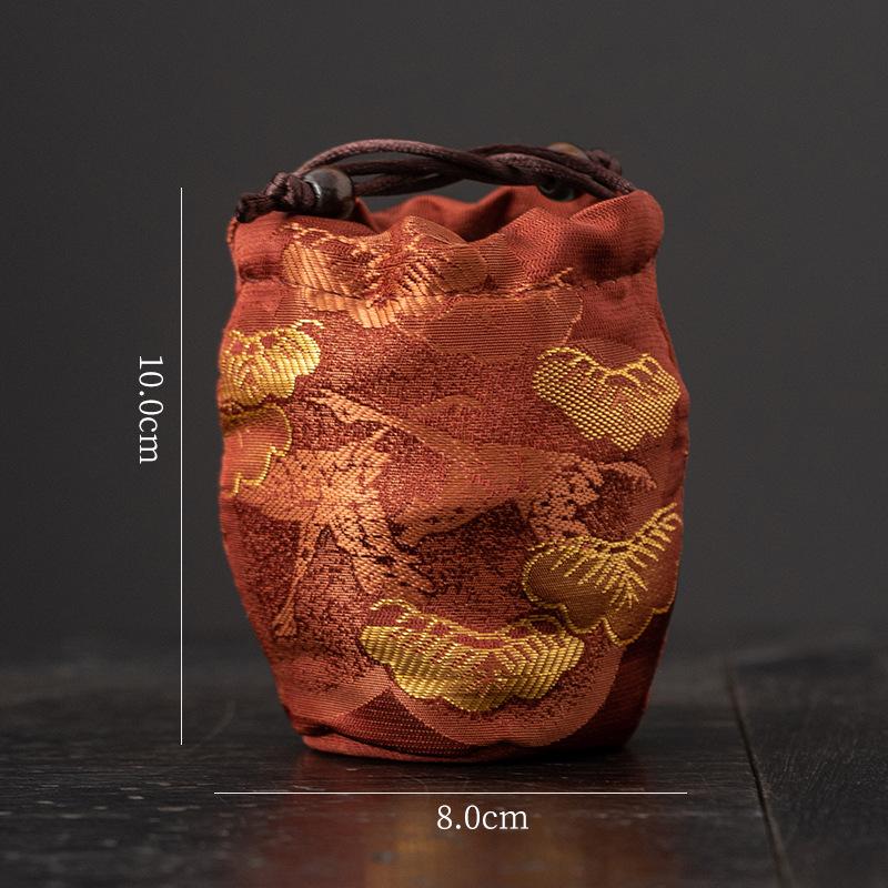 

Китайская чайная чашка, мешочек из ткани на кулиске, дорожный портативный чайный набор, аксессуары для чайной церемонии, многофункциональная утолщенная сумка для хранения