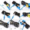 RJ45 Crimping Tool Ethernet Crimper Cat6 Cat5 Cat5e RJ45 Pass Through Connectors R11/RJ12 Regular Ends with 50Pcs Connectors 50Pcs Covers
