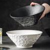 White Black Stone Patterned Ceramic Bowl Pasta Bowl Thick Soup Bowl Salad Bowls Dessert Bowls Restaurant Specialty Tableware