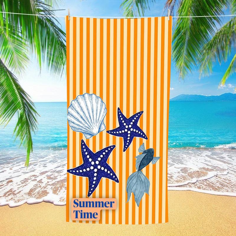 Ocean Starfish Beach Towel Oversized Microfiber Extra Large Quick Dry Sand Free Bath Towel Swim Pool Blanket For Kids Adults