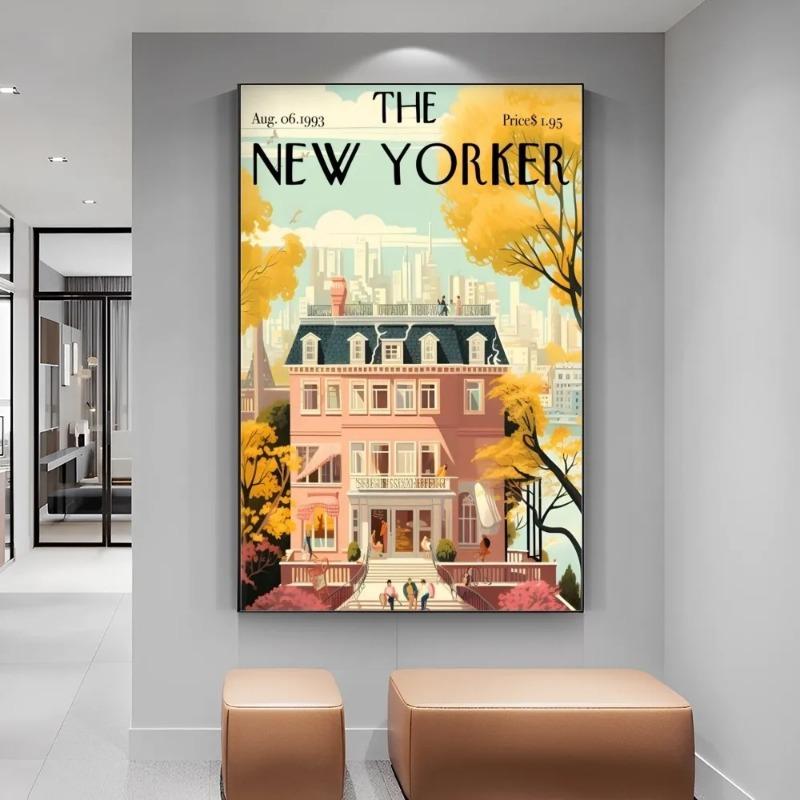 Postere Pânză Revistă The New Yorker Artă de Perete Poster Decor Acasă Cafea Pictură de Perete Decor Hol Dormitor Living