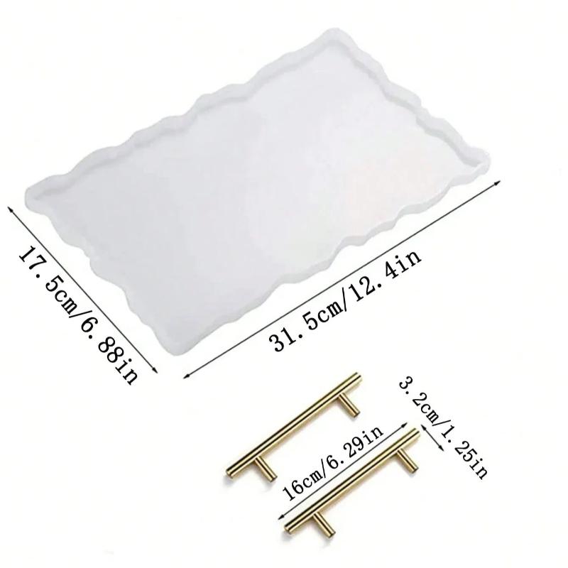 Crystal Dropper Mold Tray with Handle, DIY Material Package Silicone Mold, Home Decoration Gift