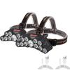5/11 LED Headlamp Strong Light Head Torch USB Rechargeable Headlight Built-in 18650 Battery Outdoor Fishing Camping Lantern