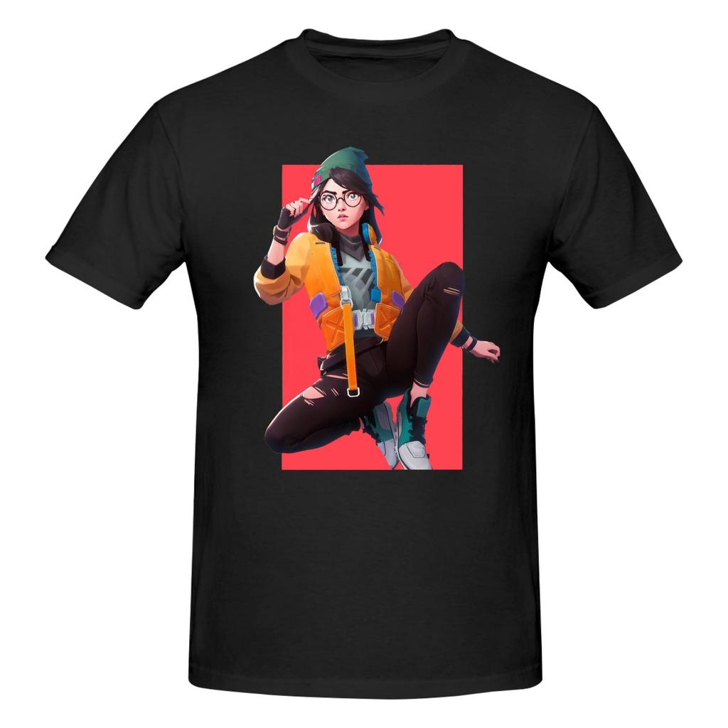 Piece Killjoy Funny Cotton TShirt VValorant Stylized FPS Fans Tops Tees For Unisex