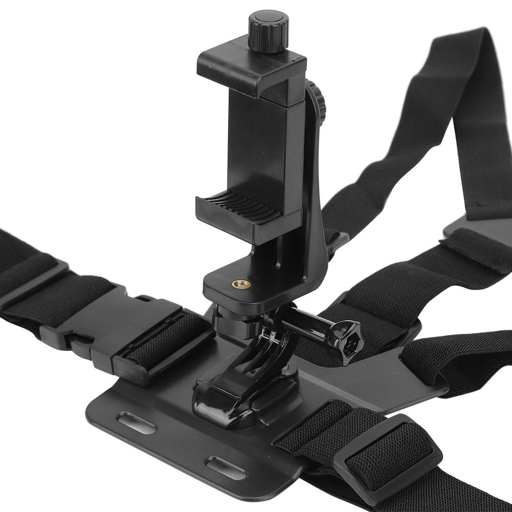 Plastic Black Adjustable Chest Harness Strap Convenient Hanging Safety Belt for Gopro Motion Camera
