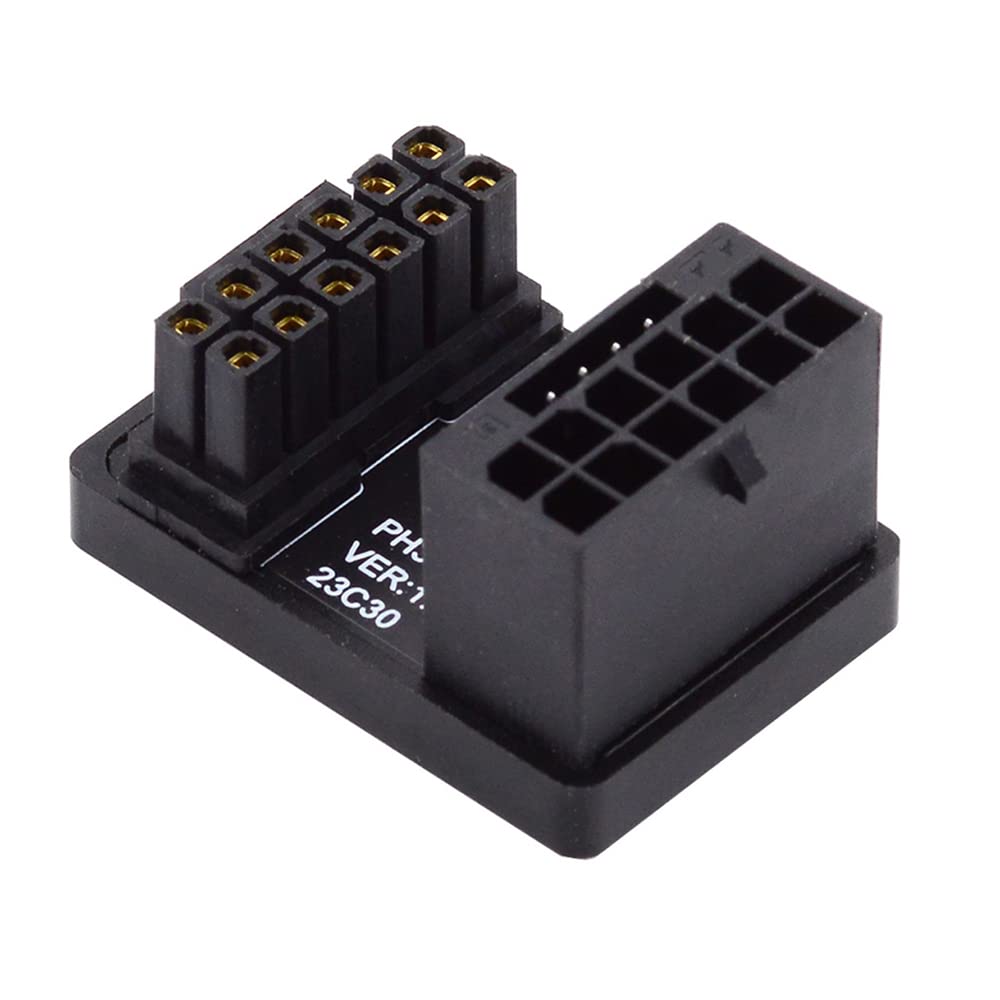 

Cablecc 12VHPWR 16Pin Male to Female Power Modular Adapter Up Angle 360 Degree for 4080 5090TI Graphics Card 12+4P PCI-E 5.0 ATX3.0