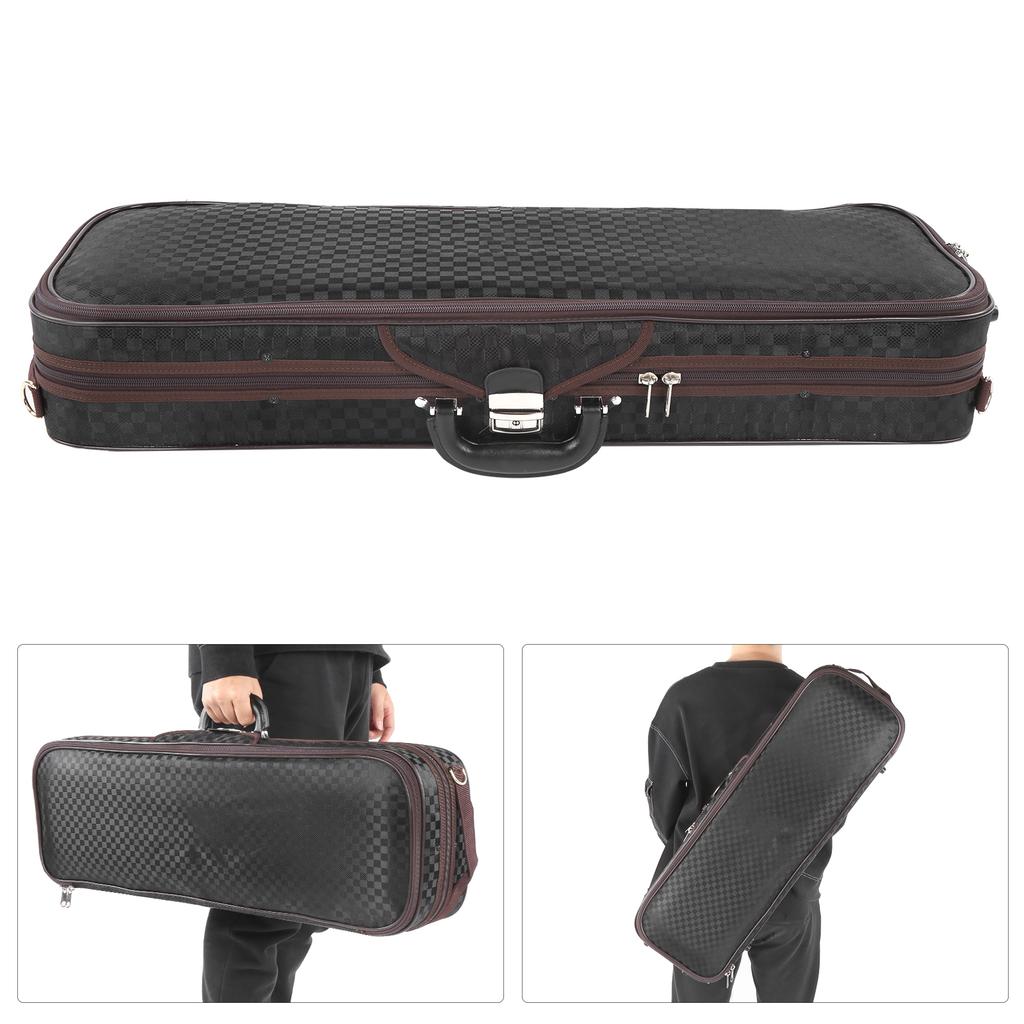 4 4 Size Professional Lighweight Violin Hard Case Waterproof Portable Violin Box with Hygrometer