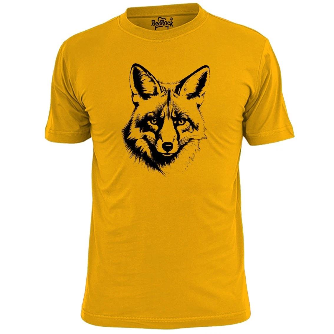 Mens Fox Face Stencil T shirt Wildlife XL