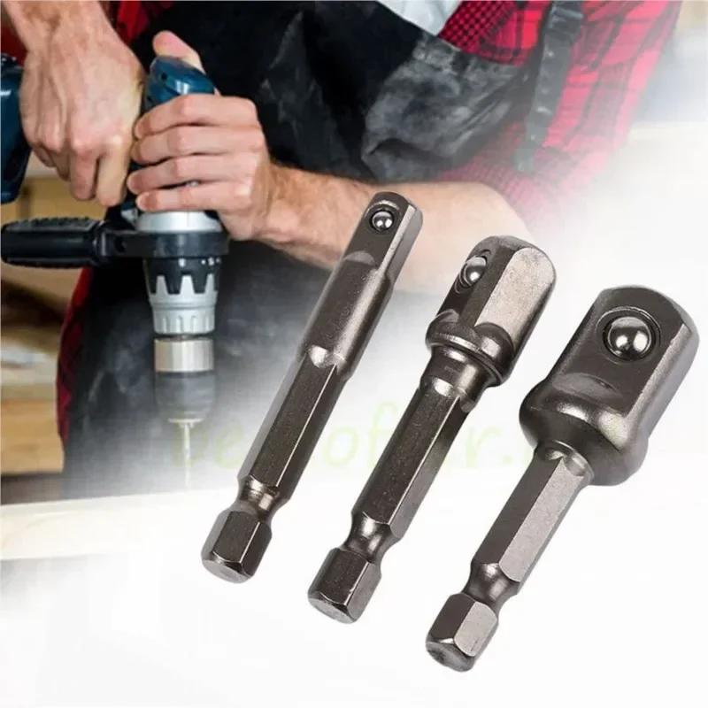 1/4 3/8 1/2 Quot  Hex Power Drill Bit Driver Socket Bits Set Adapter Wrench Sleeve Extension Bar  Electric Screwdriver Bits Tool