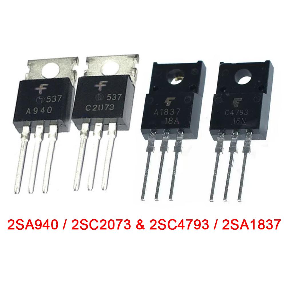 

10 шт. 2SA940 A940 2SC2073 C2073 2SC4793 C4793 2SA1837 A1837 Транзистор TO-220 Транзисторы FSC NPN PNP Усилитель мощности