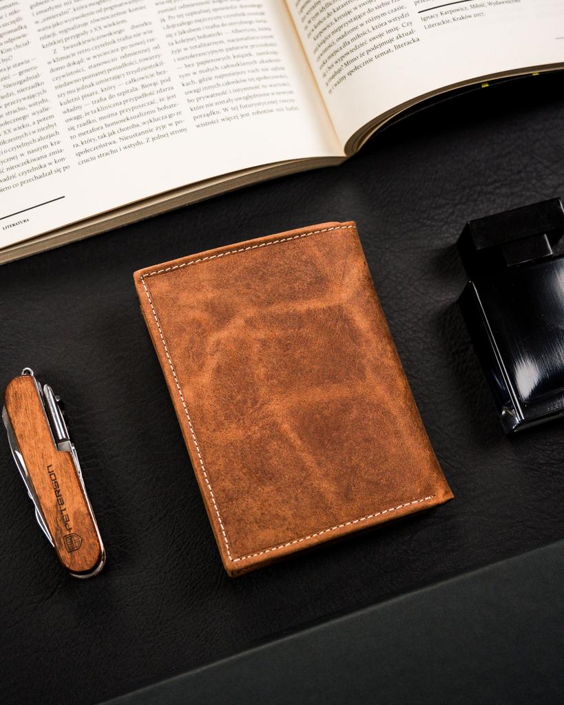 Men's Leather Wallet N4-CHM-DOG-1-BL-COGNAC