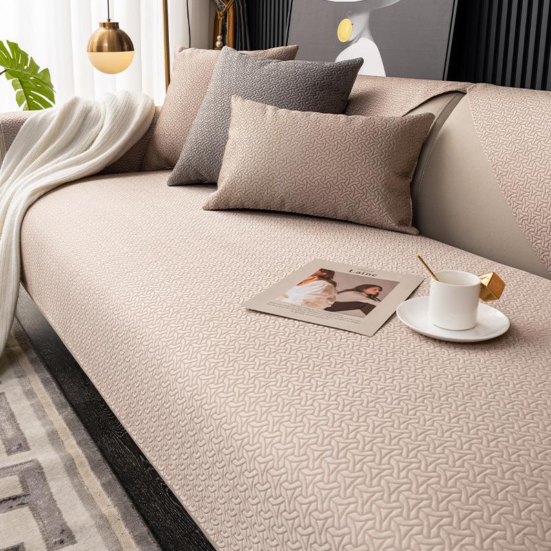 Cotton Jacquard Sofa Mat L Shape Sofa Cover Corner  Cushion Couch Slipcover Non Slip Pet Kids Mat Sofa Blanket for Live Room