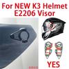 K3 Visor for AGV K3 Shield 2026 New Mold E2206 Photochromic Old K3 High Strength Sunscreen Capacete WindshielHelmet Visor Shield