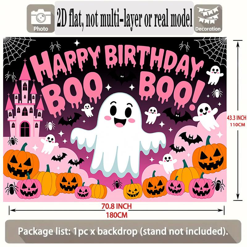 Party Backdrop Castle Flat Banners Spooky Ghost Pumpkin Celebrations Wedding Enthusiasts Celebration Photo Booth Front Door Decor