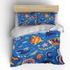 Cartoon underwater animals design Bedding Set for Kids Luxury Gift 3pcs Digital Print Comforter Set Soft Comfortable Breathable