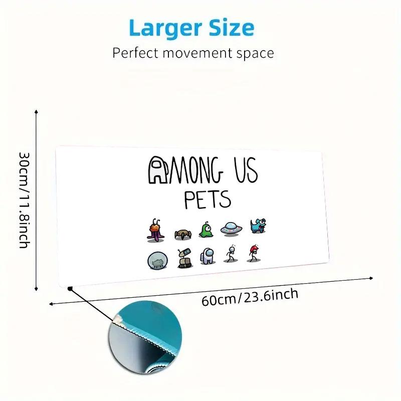 Among Us Large Size Mouse Pad Large Gaming Table Cushion Non-slip Laptop Tablet Big Mousepad XXL Mat Mini PC Playmat With Lock Edge