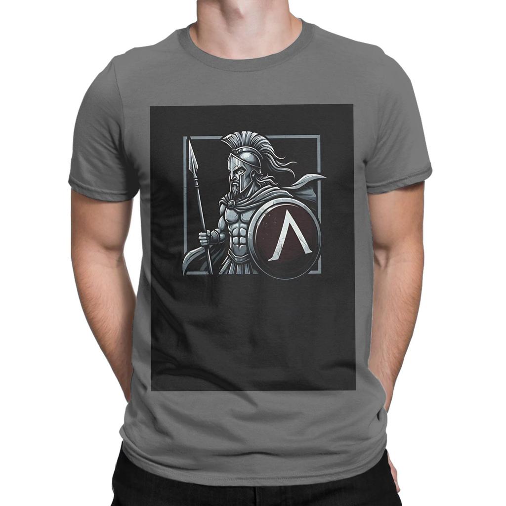 Leonidas Brave Spartan Warrior King Graphic 100 Cotton Tshirt Spartan Tops Tees For Unisex