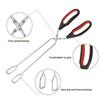 3sizes Barbecue Scissor Tong Non-Slip Grilled Food Bread Tong Metal BBQ Baking Clip with Long Handle Kitchen Cooking Accessories