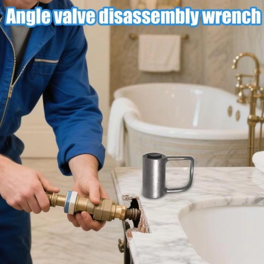 

Plumbing Tool Triangular Valve Faucet Spanner Faucet Angle Stop Valve Wrench Professional Wrench
