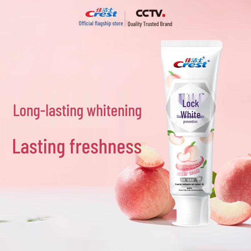 Crest Okayama Pfirsich Aufhellende Zahnpasta & Triple Care Zahnbürste Vorteilspack