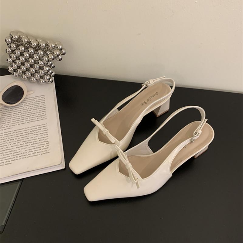 Summer Women's High Heel Sandals Square Toe Singbacks Pumps Stripper Party Female Sandalias