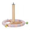 Bird Barch Stand Parrot Toy Rustic Toy, Rotating Barbe - Exercise Wheel for Birds