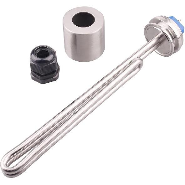 DERNORD 1.5  Inch (OD50.5mm) Tri-clamp Foldback Heating Element Stainless Steel Immersion Water Heater (240V 2500W) 240V 2500W