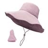 Women's Anti-UV Foldable Fisherman Hat with Large Brim for Summer/Spring Sun Protection