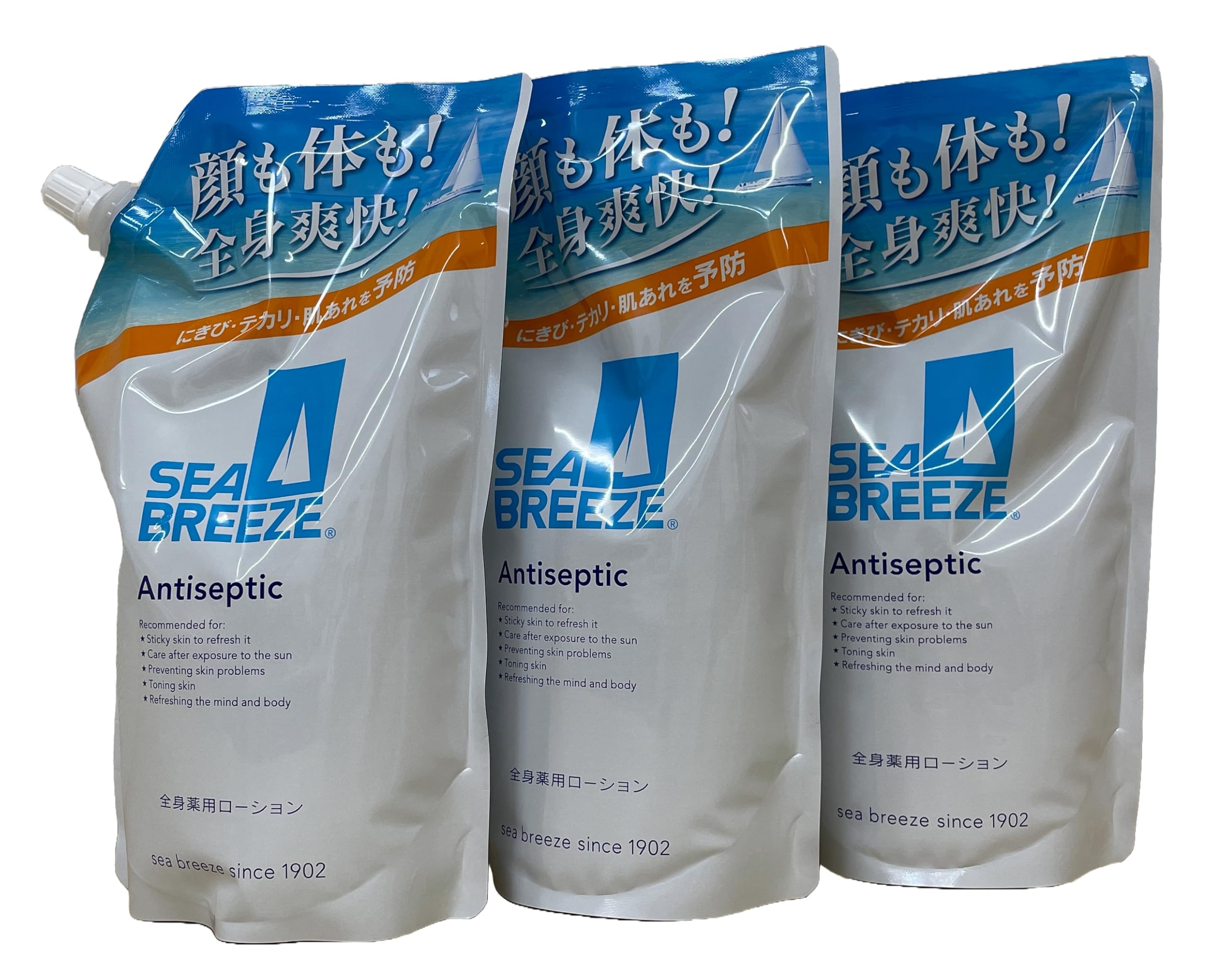 

Набор из 3 сменных блоков антисептического лосьона для тела Shiseido Sea Breeze (700 мл) [Квазинаркотик]