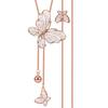 2021 Autumn And Winter Double Butterfly Sweater Chain Fashionable And Simple Long Versatile Necklace Women