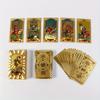 Casual Party Game Waterproof Plastic Colorful Printed gold Gold Stamping Tarot Board Game Cards
