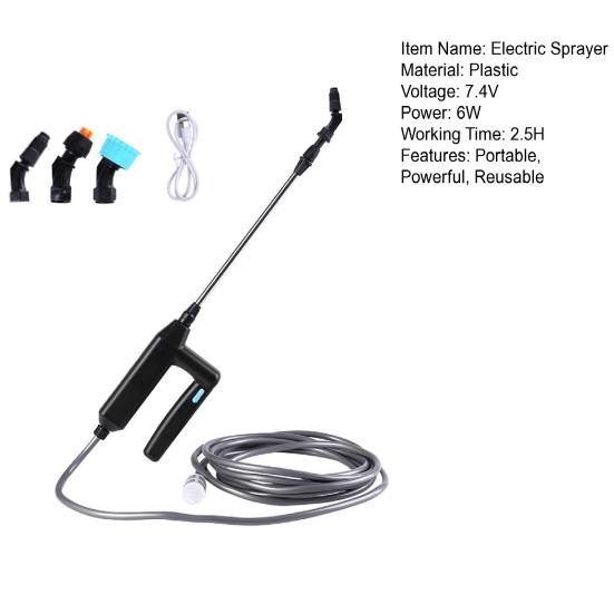 Electric Plant Sprayer with 3 Nozzles Ergonomic Handle Design Rechargeable Widely Used Watering Wand Garden Sprayer