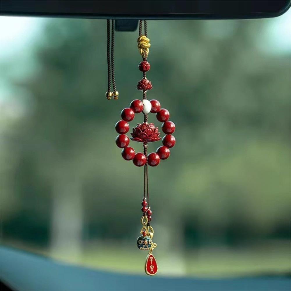 Versatile Car Hanging Ornament Lotus Rearview Mirror Pendant  Car Interior Supplies