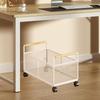 Mesh Rolling File Cabinet Cart, Book Storage, Office Supplies, Organizer for Books,