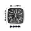 Square Air Fryers Pad Metal Liners Nonstick Cooking Accessory Air Fryers Grilling Plate Suitable for 6QT Air Fryers