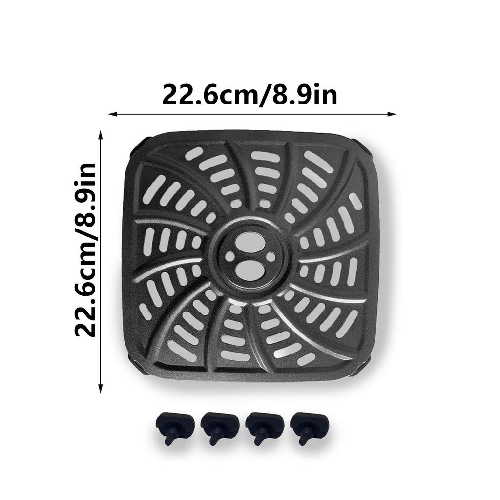 Square Air Fryers Pad Metal Liners Nonstick Cooking Accessory Air Fryers Grilling Plate Suitable for 6QT Air Fryers