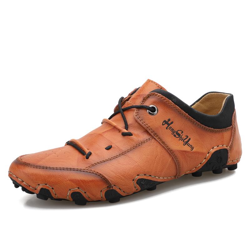 Men s Octopus Low-Top Leather Loafers: Korean Style Breathable Slip-On Driving Shoes 41