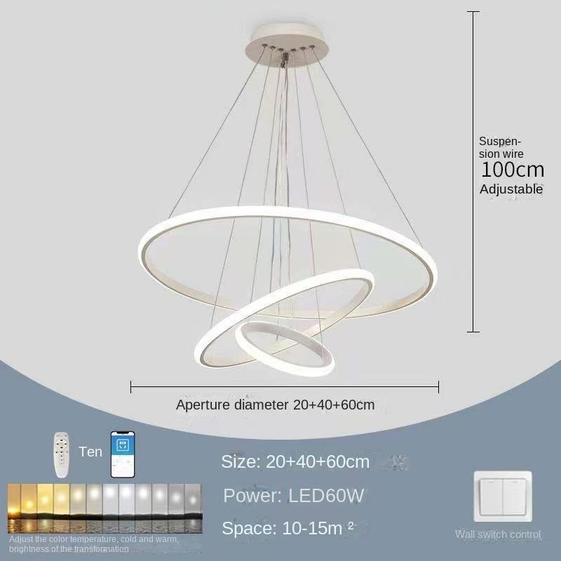 

Chandelier Restaurant Master Bedroom Ceiling Light Modern Simple Living Room Light Acrylic Material LED Light белый