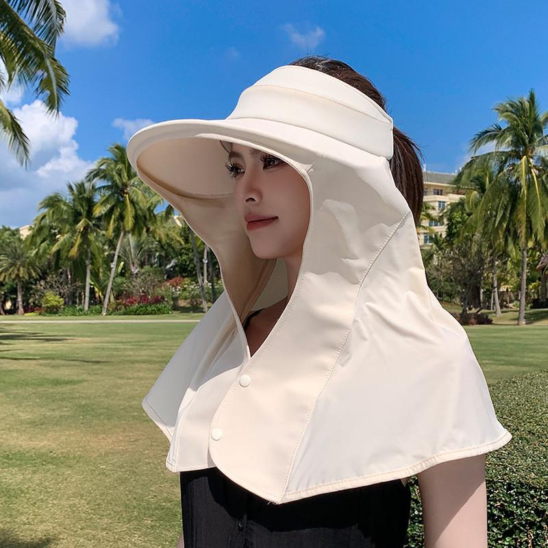Summer Sun Protection Cap With Wide Brim And Neck Shield For Outdoor Activities