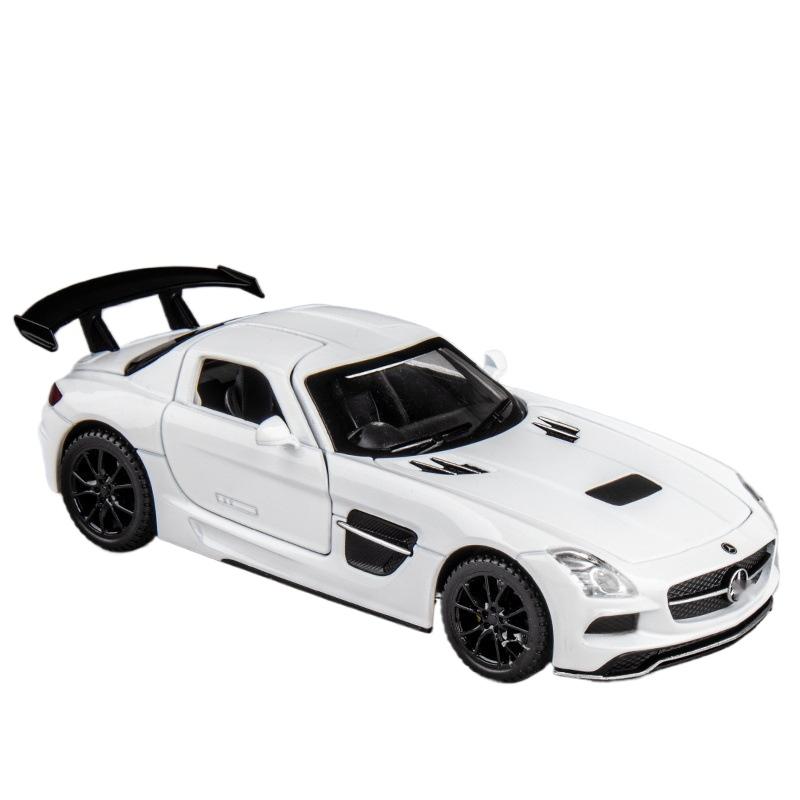 

Масштаб 1/32 Модель автомобіля Benz SLS AMG зі сплаву Імітація дверей типу крило чайки Спортивні прикраси Дитяча іграшкова машинка Подарунки білий